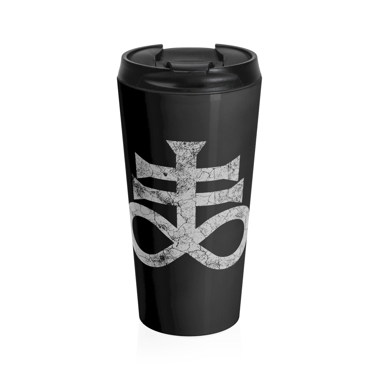 Starbucks Black White Symbols Stainless Steel Travel Tumbler Mug