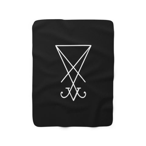 Sigil of Lucifer - Sherpa Fleece Blanket